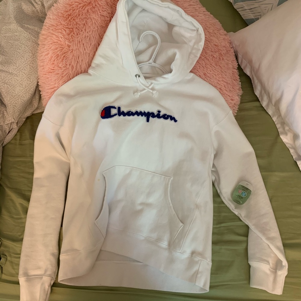 UO Champion Reverse Weave White Hoodie